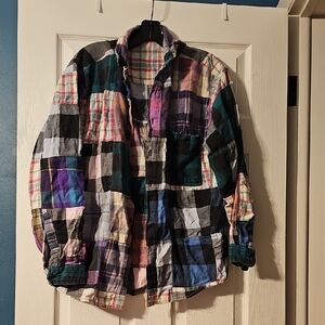 Colorful Patchwork Plaid Shirt